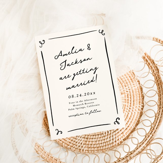 Invitación Boda caprichoso de mano (Subido por el creador)