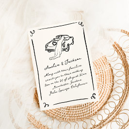 Invitación Boda caprichoso de mano