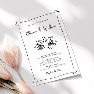 Invitación Boda caprichoso de mano moderna