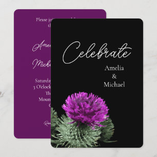 Invitación Boda Cardo Púrpura