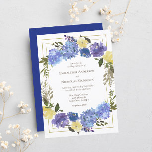 Invitación Boda Carolina Classic Blue Floral