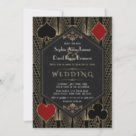 Invitación Boda Casino Vegas Roaring 20s Gatsby Art Deco