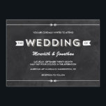 Invitación Boda Casual Chalkboard<br><div class="desc">Una divertida e informal boda en pizarra con un ambiente elegante. Tarjetas RSVP coincidentes:</div>