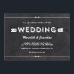 Invitación Boda Casual Chalkboard<br><div class="desc">Una divertida e informal boda en pizarra con un ambiente elegante. Tarjetas RSVP coincidentes:</div>