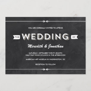 Invitación Boda Casual Chalkboard