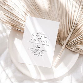 Invitación Boda Casual de caligrafía moderna
