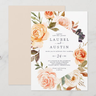 Invitación Boda Casual de Florals Rustic Earth