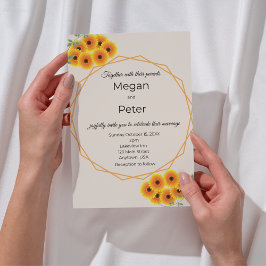 Invitación Boda Casual de Girasoles