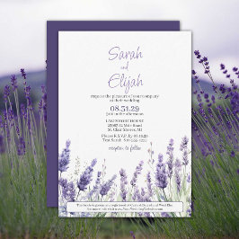Invitación Boda Casual de las flores de lavanda botánica
