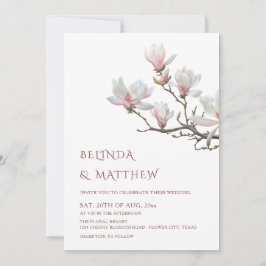 Invitación Boda Casual de Magnolia de Bellas Artes