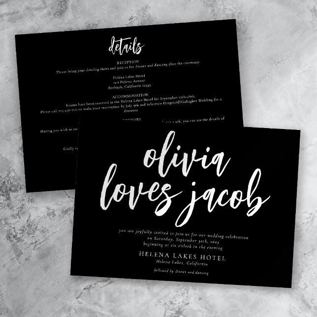 Invitación Boda casual del código QR de la mano moderna (Subido por el creador)