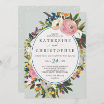 Boda Casual Floral Pintado