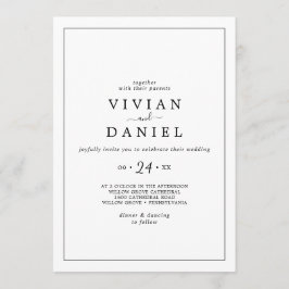 Invitación Boda Casual minimalista