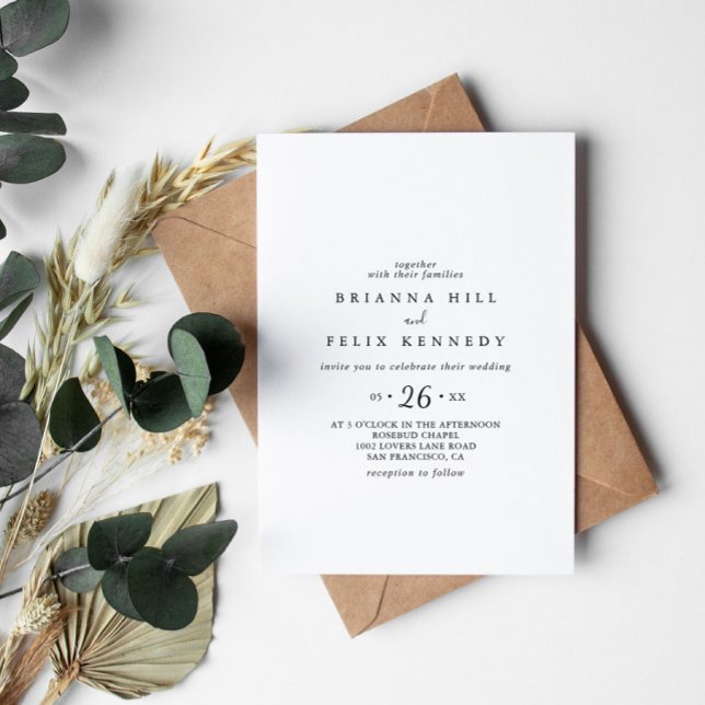 Invitación Boda Casual Minimalista simple (Subido por el creador)
