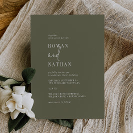 Invitación Boda Casual Verde Verde de la Moda moderna