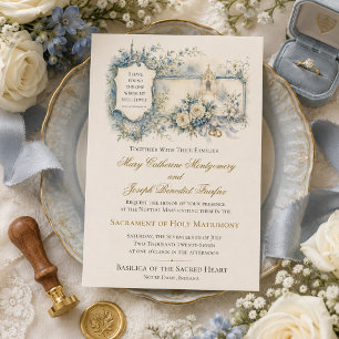 Invitación Boda Católica Tradicional   Cantar de Salomón 3:4