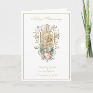 Invitación Boda católica tradicional religiosa María Jesús