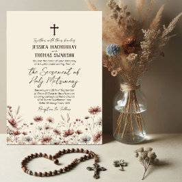Invitación Boda católico de la Moda Rustic Boho