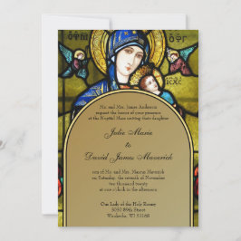 Invitación Boda católico de vidrio templado