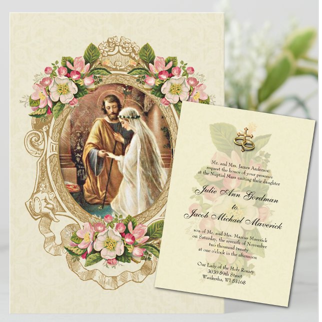 Invitación Boda Católico Tradicional Vintage (Subido por el creador)
