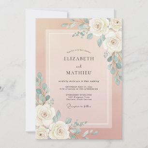 Invitación Boda Celadón Rubor Eucalipto