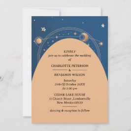 Invitación Boda Celestial Bajo el Cielo Estrellado