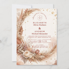 Invitación Boda Celestial Boho Atemporal