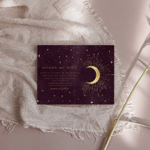 Boda Celestial Burgundy Gold Moon Y Stars