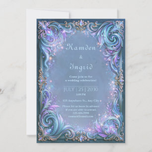 Invitación Boda Celestial con Filigrana de Lavanda