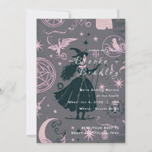 Invitación Boda Celestial de Bruja Mística