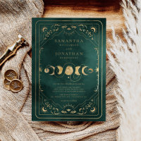 Boda Celestial de Emerald Green y Faux Gold Tarot