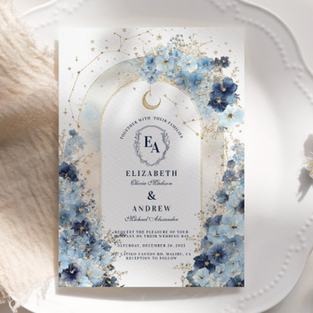 Invitación Boda Celestial de la Celebración del Boho de Luxe (Subido por el creador)