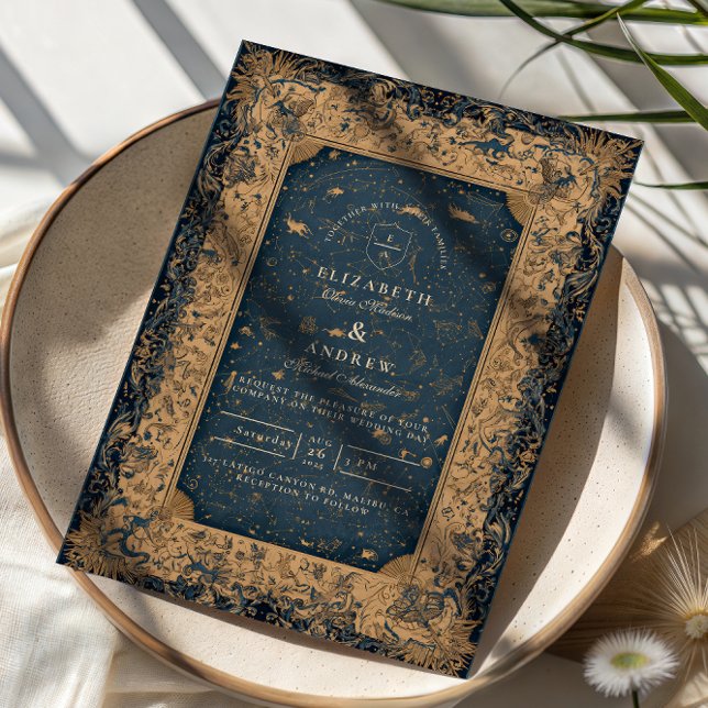 Invitación Boda Celestial de la Medianoche Real (Subido por el creador)