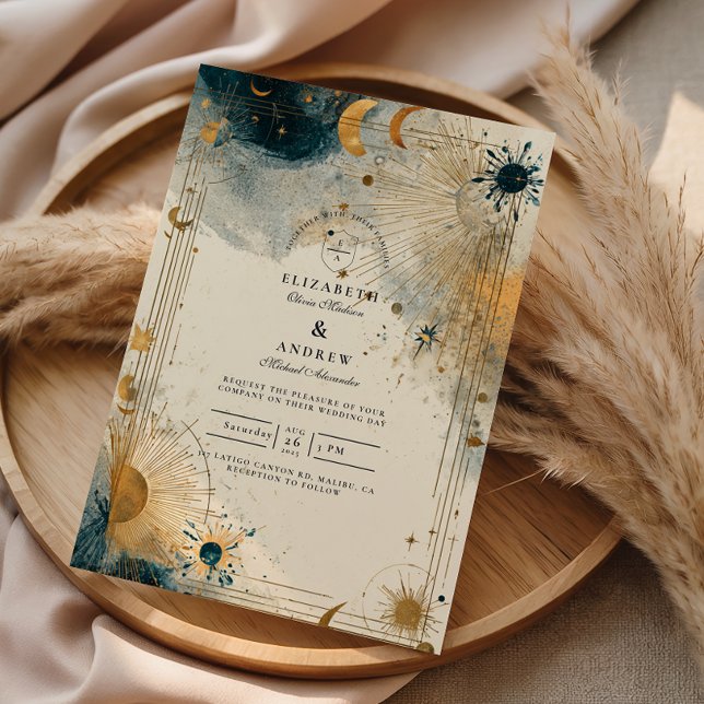 Invitación Boda Celestial de Medianoche (Subido por el creador)