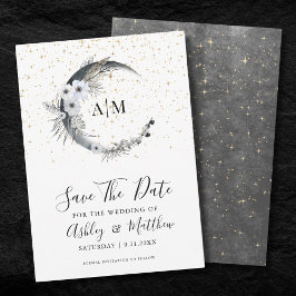 Invitación Boda Celestial Elegante Ahorre la Fecha