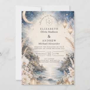 Invitación Boda Celestial en la Playa Etérea