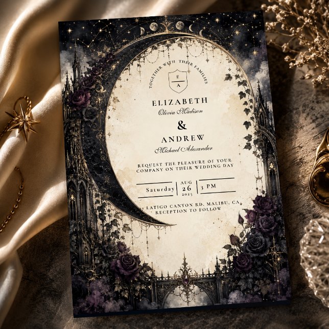 Invitación Boda Celestial Gótica (Subido por el creador)