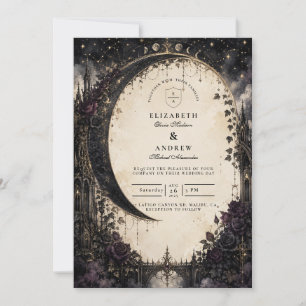 Invitación Boda Celestial Gótica