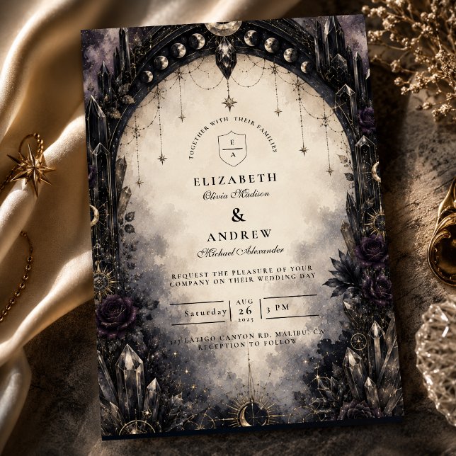 Invitación Boda Celestial Gótica Atemporal (Subido por el creador)