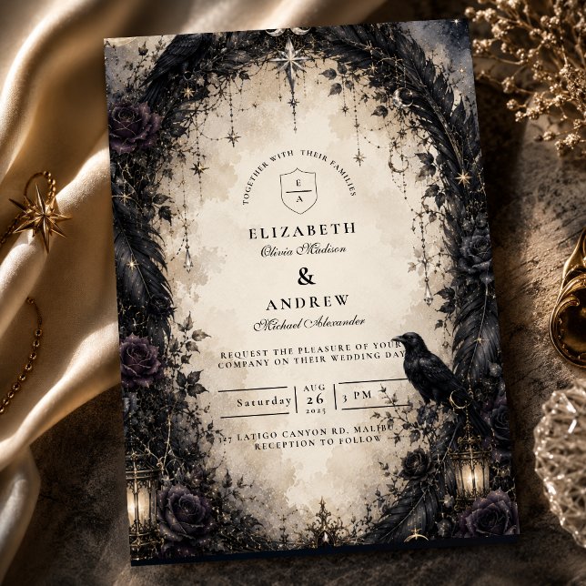 Invitación Boda Celestial Gótica Encantada (Subido por el creador)