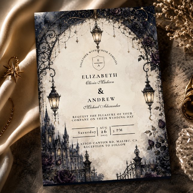 Invitación Boda Celestial Gótica Malhumorada (Subido por el creador)