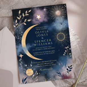 Invitación Boda Celestial Magic Moon & Stars