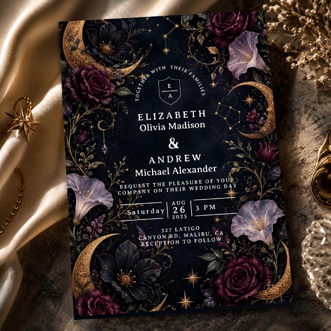 Invitación Boda Celestial Oscura y Malhumorada (Subido por el creador)