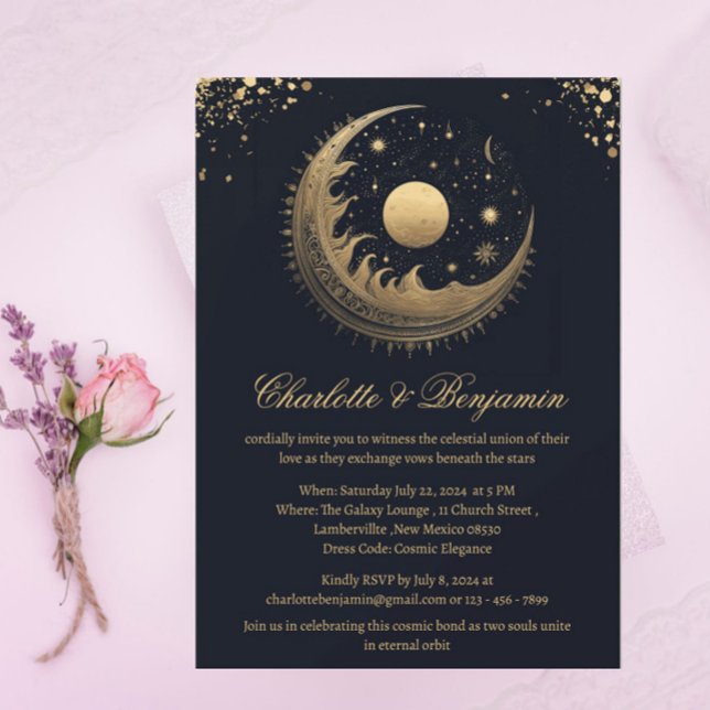Invitación Boda Celestial Rústica Vintage (Subido por el creador)