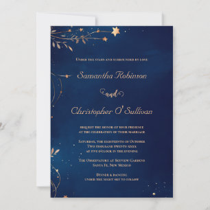 Invitación Boda Celestial Starry Night