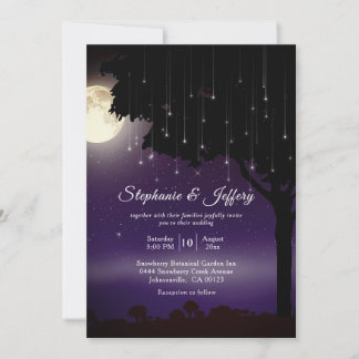 Invitación Boda Celestial Starry Night String Lights