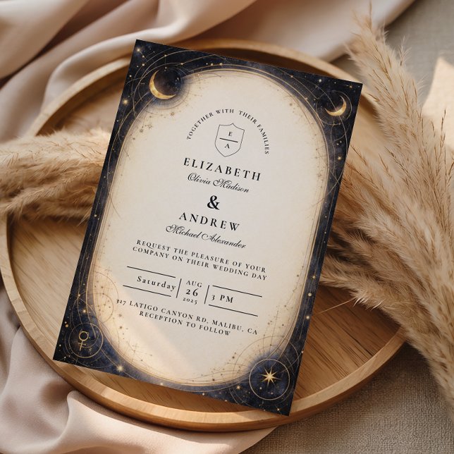 Invitación Boda Celestial Vintage (Subido por el creador)