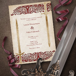 Invitación Boda Celta de espadas