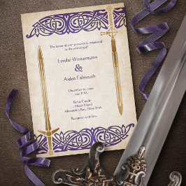 Invitación Boda Celta de espadas
