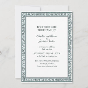Invitación Boda Celta Escocesa con Nudos
